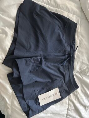 Athleta Navy Athletic Shorts with Drawstring Waist